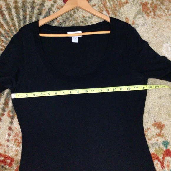 Soft Surroundings Sweater Dress Med Tall Black Theodora Fringe Wool Blend Long - Picture 7 of 8